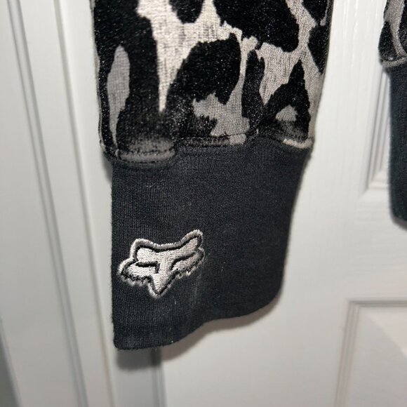 Fox Racing Leopard Fleece Zip Hoodie Sz S– Cozy Cool Vibes - Picture 5 of 6